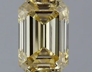 1.48ct EMERALD Fancy Light Yellow VVS2 Coloured Lab diamond