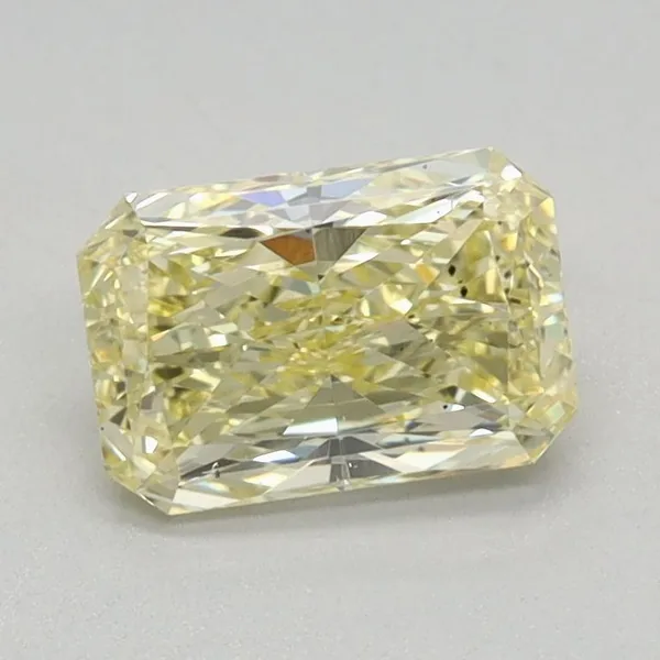 0.71ct RADIANT Fancy Intense Yellow VS2 Coloured Lab diamond