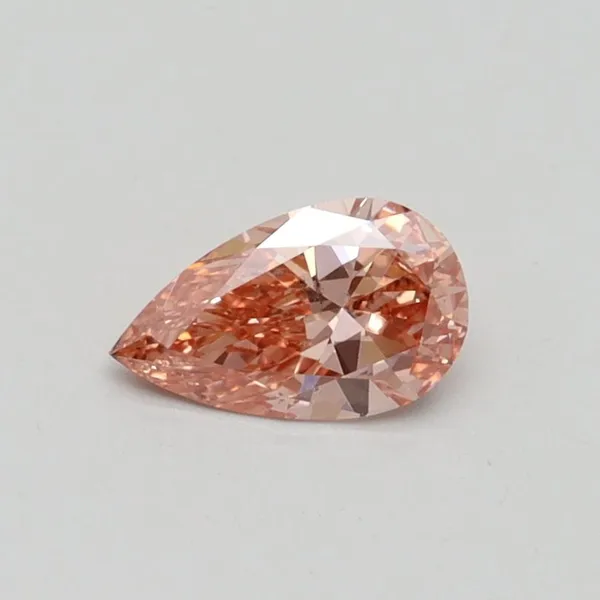 0.5ct PEAR Fancy Intense Pink SI1 Coloured Lab diamond