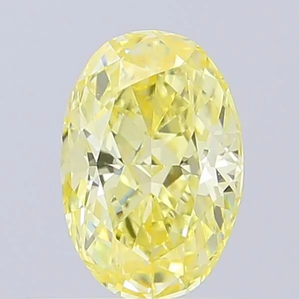 0.59ct OVAL Fancy Yellow VVS2 Coloured Lab diamond