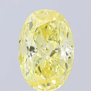 0.59ct OVAL Fancy Yellow VVS2 Coloured Lab diamond