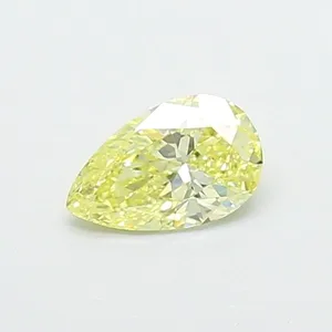 0.47ct PEAR Fancy Light Yellow VS1 Coloured Lab diamond