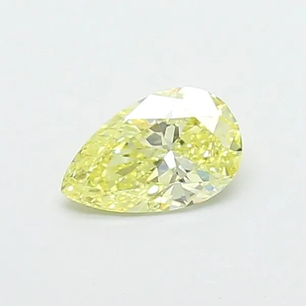 0.47ct PEAR Fancy Light Yellow VS1 Coloured Lab diamond