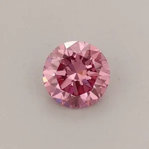 0.32ct ROUND Fancy Vivid Pink VS2 Coloured Lab diamond