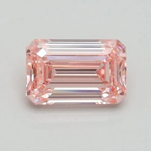 0.69ct EMERALD Fancy Intense Pink VVS2 Coloured Lab diamond