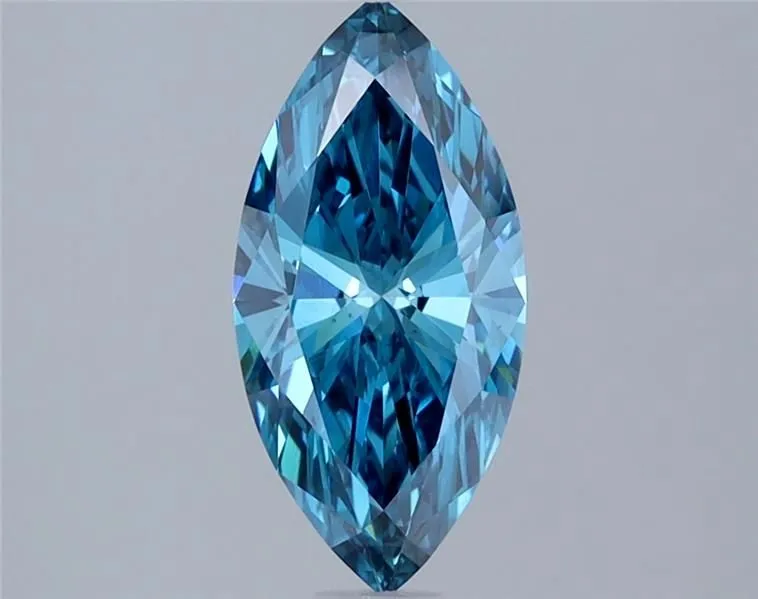 1.09ct MARQUISE Fancy Vivid Blue VS1 Coloured Lab diamond