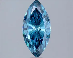 1.09ct MARQUISE Fancy Vivid Blue VS1 Coloured Lab diamond