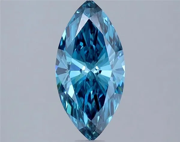 1.09ct MARQUISE Fancy Vivid Blue VS1 Coloured Lab diamond