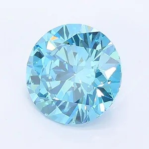1ct ROUND Fancy Vivid Blue VS1 Coloured Lab diamond