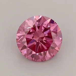0.79ct ROUND Fancy Vivid Pink VS2 Coloured Lab diamond