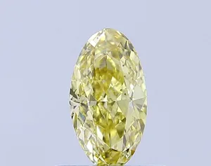 0.7ct OVAL Fancy Intense Yellow VS1 Coloured Lab diamond