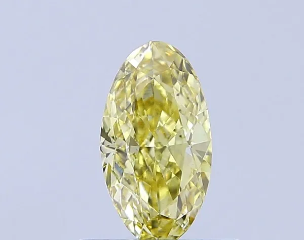 0.7ct OVAL Fancy Intense Yellow VS1 Coloured Lab diamond