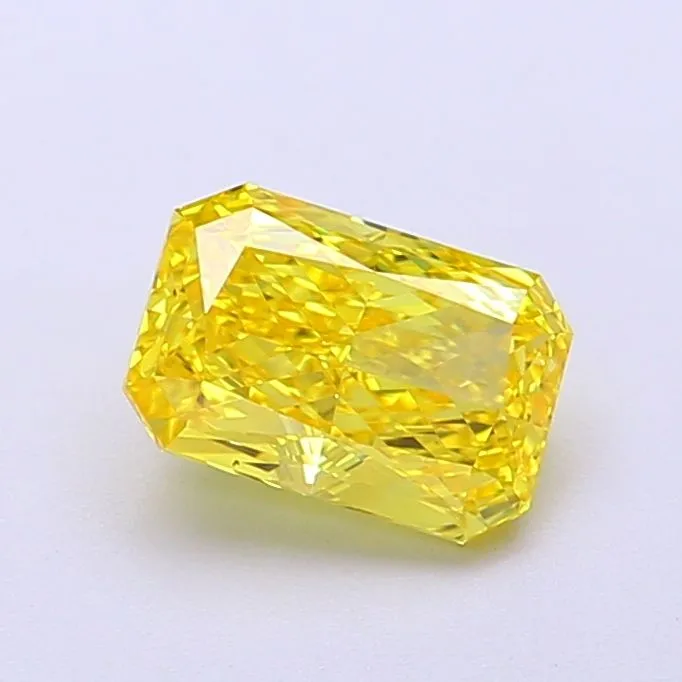 1.16ct RADIANT Fancy Vivid Yellow VVS2 Coloured Lab diamond