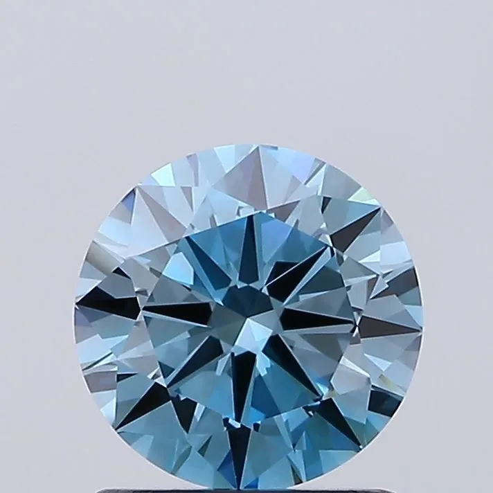 1.14ct ROUND Fancy Vivid Blue VVS1 Coloured Lab diamond