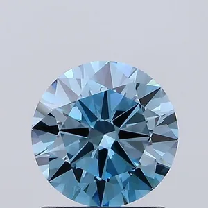 1.14ct ROUND Fancy Vivid Blue VVS1 Coloured Lab diamond