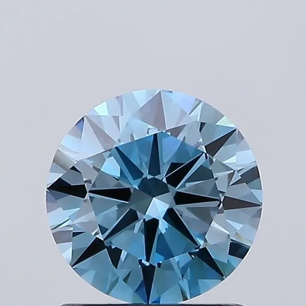 1.14ct ROUND Fancy Vivid Blue VVS1 Coloured Lab diamond