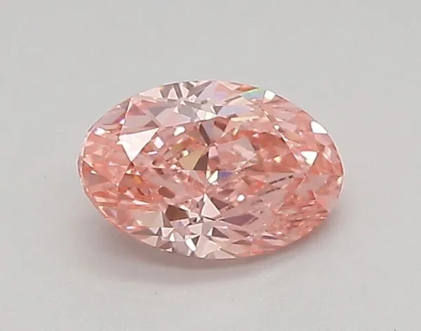 0.56ct OVAL Fancy Vivid Pink VVS2 Coloured Lab diamond
