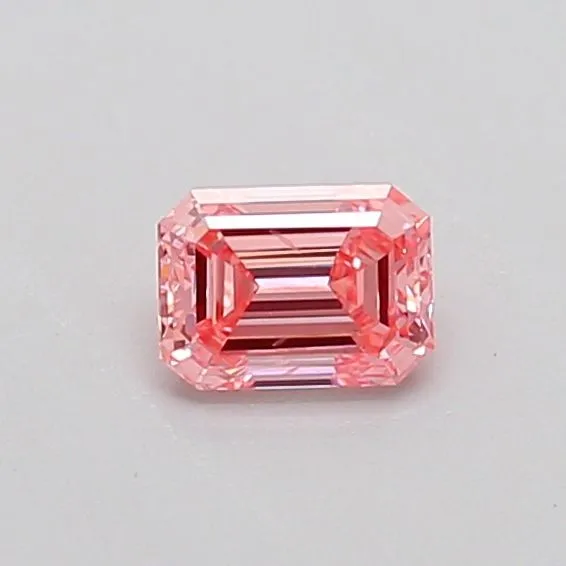 0.3ct EMERALD Fancy Intense Pink VS1 Coloured Lab diamond