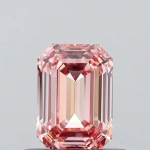 0.54ct EMERALD Fancy Pink VVS2 Coloured Lab diamond