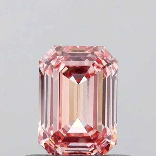 0.54ct EMERALD Fancy Pink VVS2 Coloured Lab diamond