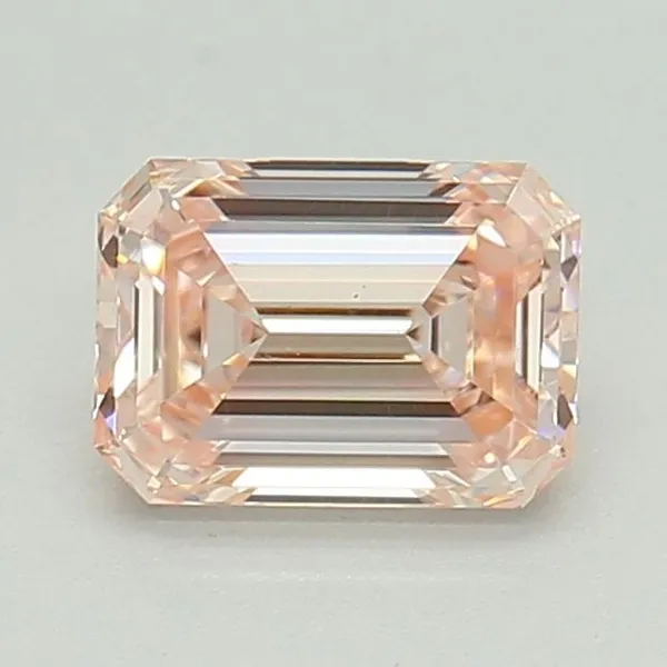 0.53ct EMERALD Fancy Intense Pink VS2 Coloured Lab diamond