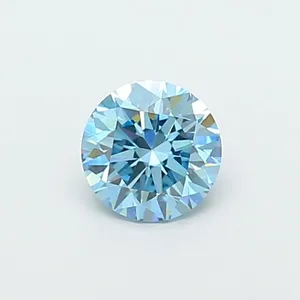 1.15ct ROUND Fancy Vivid Blue VS1 Coloured Lab diamond
