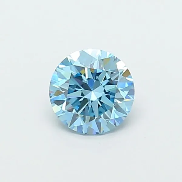 1.15ct ROUND Fancy Vivid Blue VS1 Coloured Lab diamond