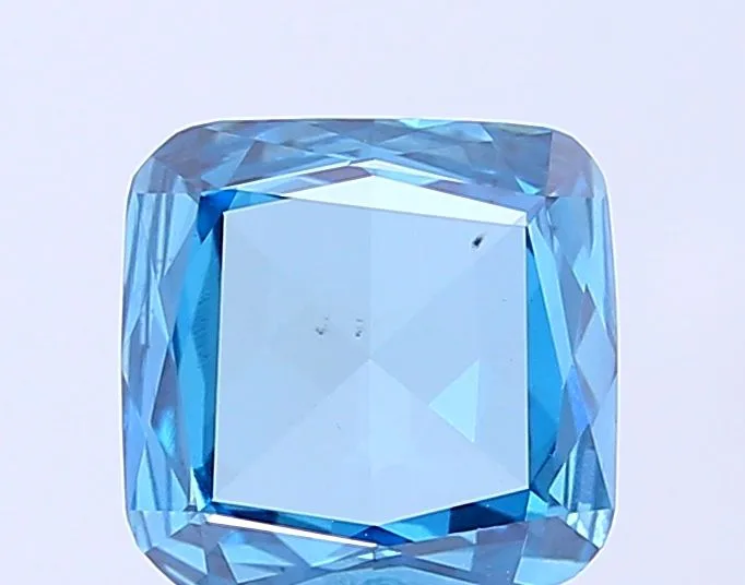 1.43ct CUSHION Fancy Vivid Blue VS2 Coloured Lab diamond