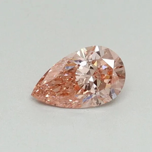 0.3ct PEAR Fancy Intense Pink SI1 Coloured Lab diamond