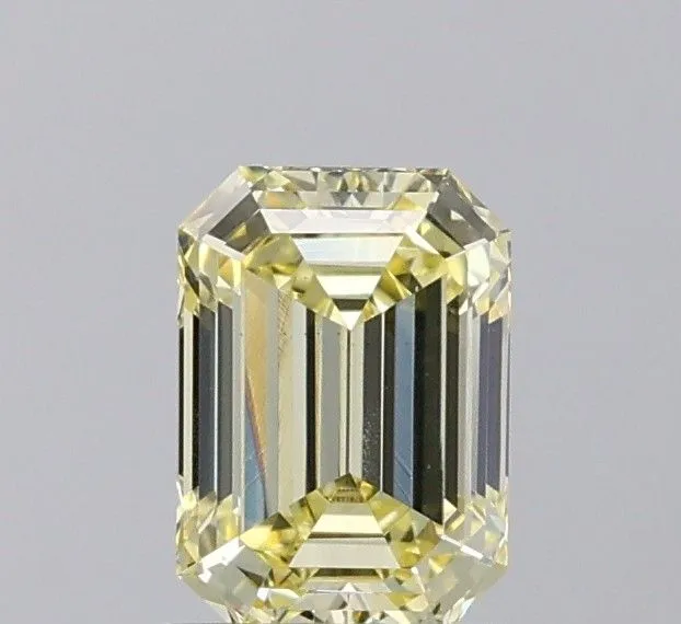 1.02ct EMERALD Fancy Light Yellow VS1 Coloured Lab diamond