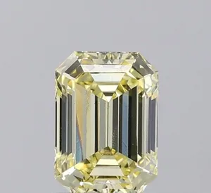 1.02ct EMERALD Fancy Light Yellow VS1 Coloured Lab diamond