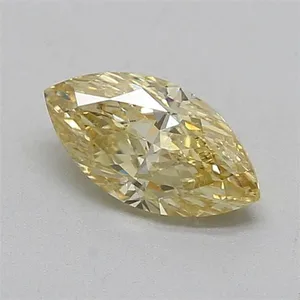 0.63ct MARQUISE Fancy Intense Yellow VVS2 Coloured Lab diamond