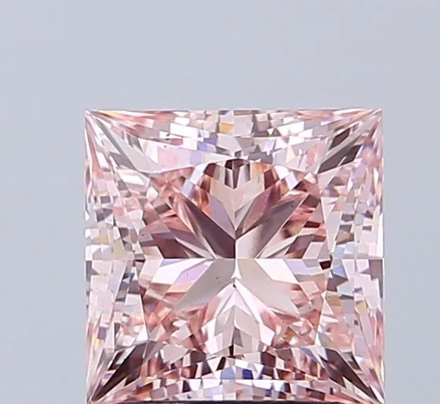 2.52ct PRINCESS Fancy Intense Pink VS1 Coloured Lab diamond