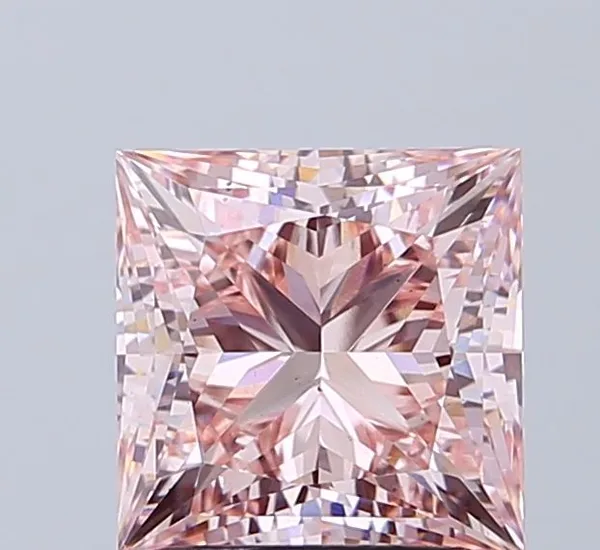 2.52ct PRINCESS Fancy Intense Pink VS1 Coloured Lab diamond