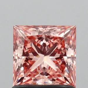 1.03ct PRINCESS Fancy Intense Pink VS1 Coloured Lab diamond