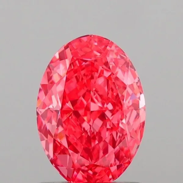 1.03ct OVAL Fancy Vivid Pink VS2 Coloured Lab diamond