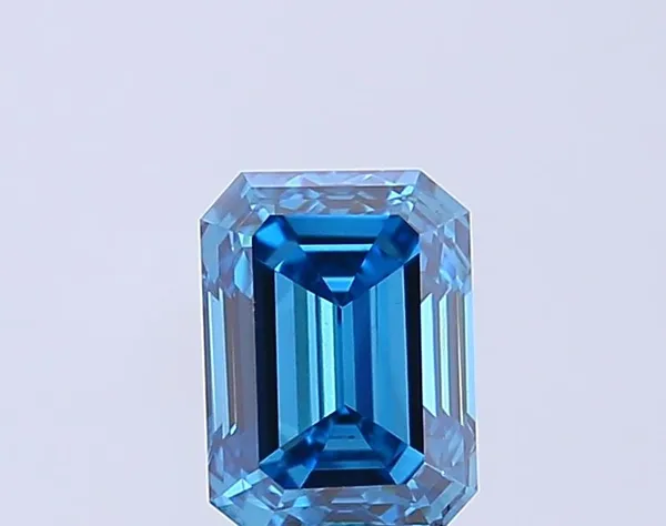 1.51ct EMERALD Fancy Vivid Blue VS1 Coloured Lab diamond