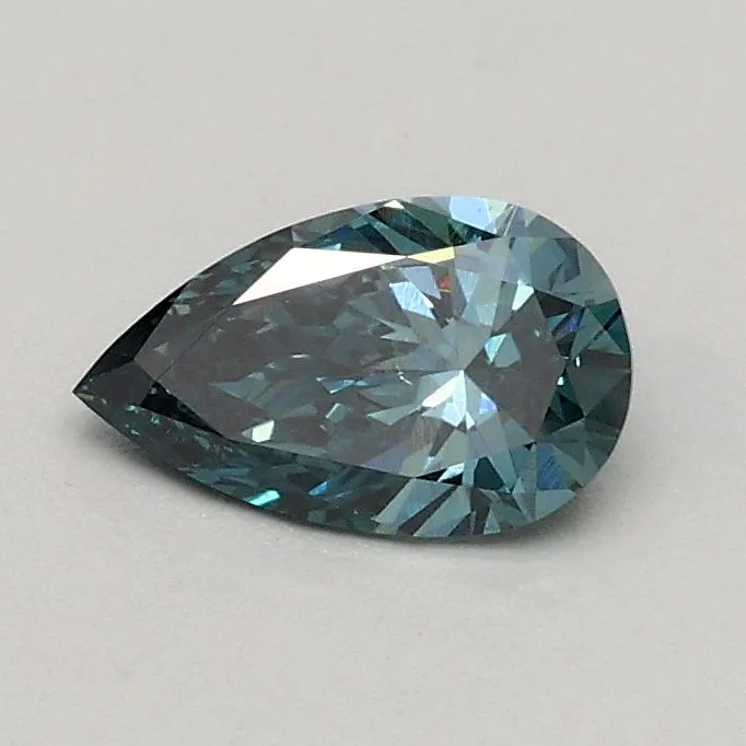 0.31ct PEAR Fancy Vivid Green Blue VS1 Coloured Lab diamond
