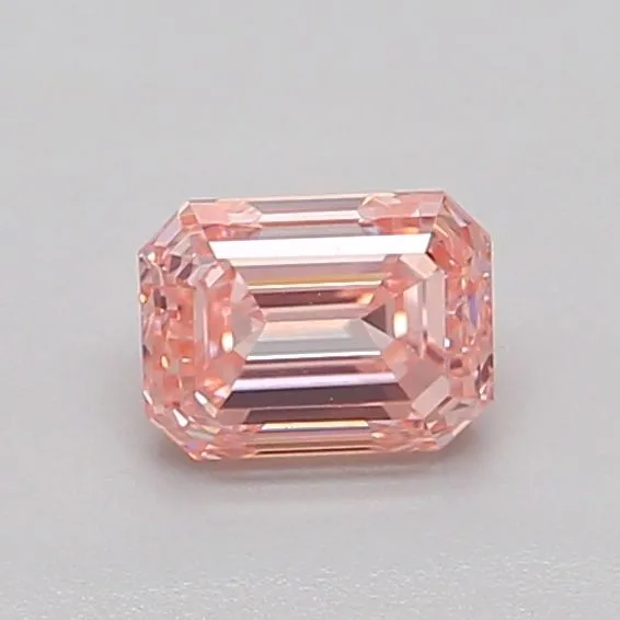 0.62ct EMERALD Fancy Intense Pink VS1 Coloured Lab diamond