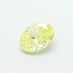 0.55ct OVAL Fancy Yellow VS1 Coloured Lab diamond