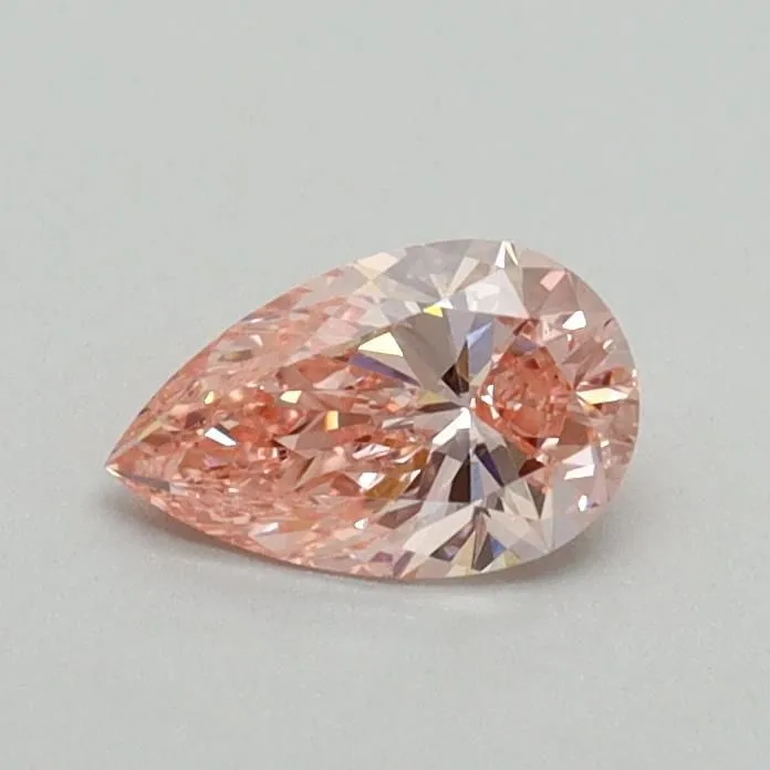0.40ct PEAR Fancy Vivid Pink VS1 Coloured Lab diamond