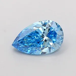 0.91ct PEAR Fancy Vivid Blue VS1 Coloured Lab diamond
