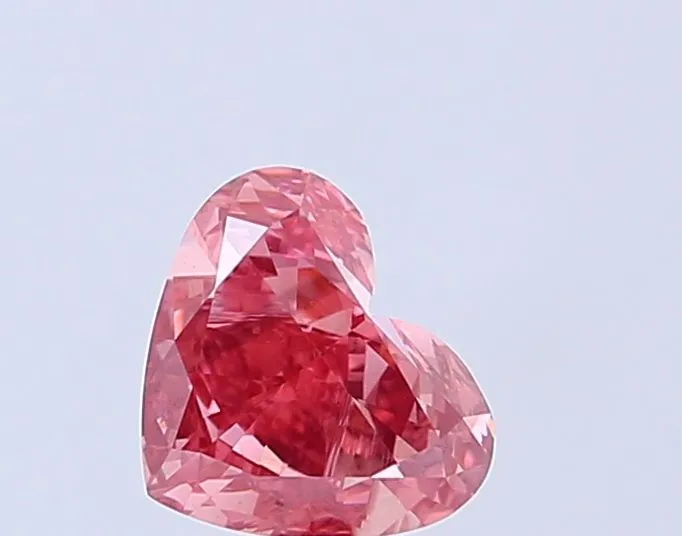 1.02ct HEART Fancy Vivid Pink VS2 Coloured Lab diamond
