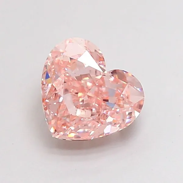 1.91ct HEART Fancy Intense Pink VS1 Coloured Lab diamond