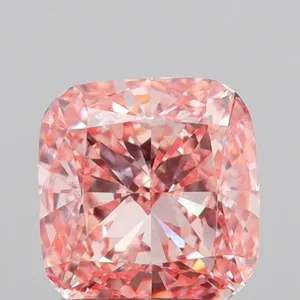 1.12ct CUSHION Fancy Vivid Pink VVS2 Coloured Lab diamond