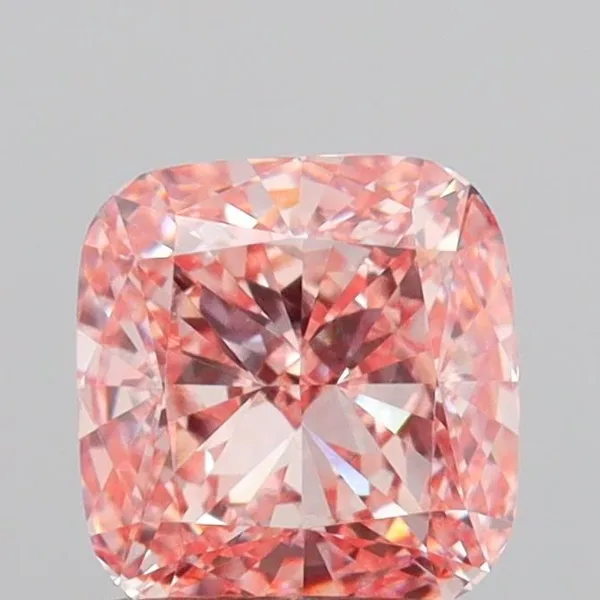 1.12ct CUSHION Fancy Vivid Pink VVS2 Coloured Lab diamond