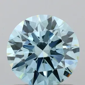 0.91ct ROUND Fancy Vivid Blue VS1 Coloured Lab diamond