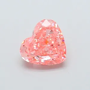 1.1ct HEART Fancy Vivid Pink VS2 Coloured Lab diamond