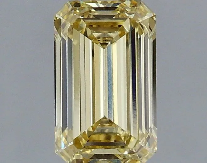 1.01ct EMERALD Fancy Yellow VS1 Coloured Lab diamond
