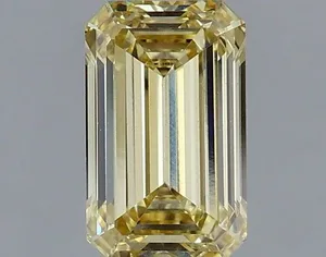 1.01ct EMERALD Fancy Yellow VS1 Coloured Lab diamond